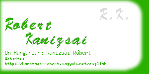 robert kanizsai business card